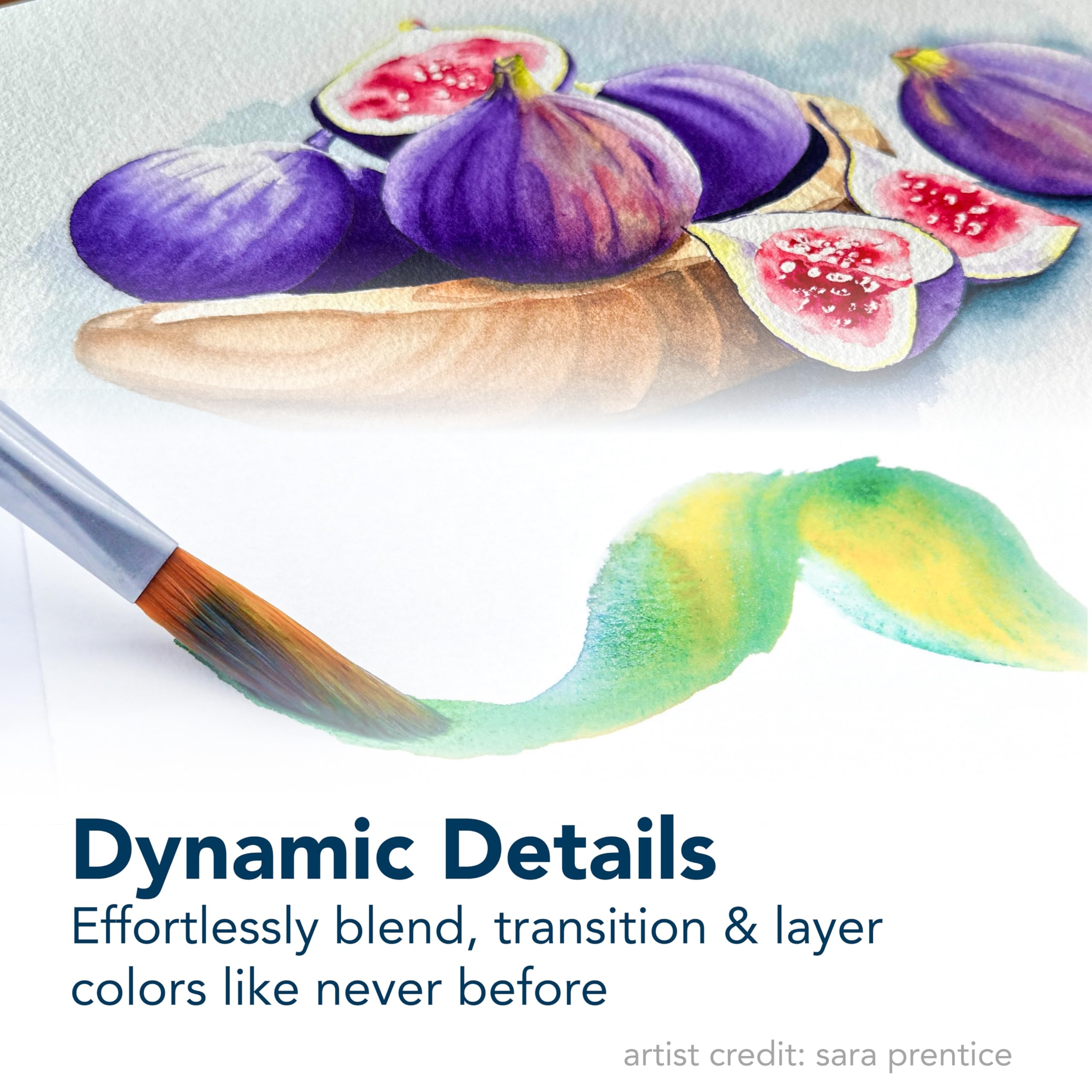 Princeton Aqua Elite Prism Brush, Synthetic Bristles, Short Handle Watercolor Paintbrush, Matte Black, Size 4, 1 Count - Image 4