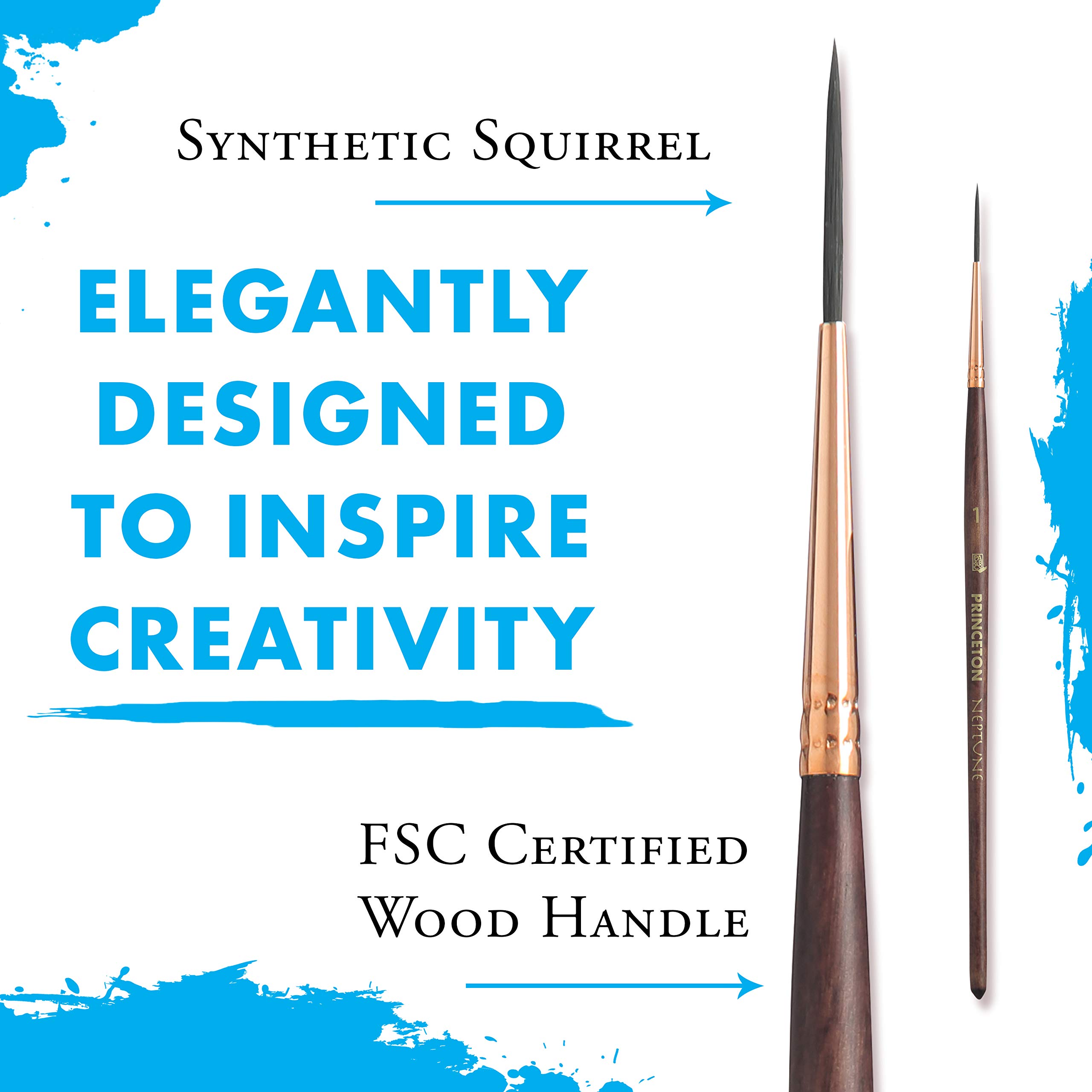 Princeton Artist Brush, Neptune Series 4750, Synthetic Squirrel Watercolor Paint Brush, Script Liner, Size 1 - Image 4