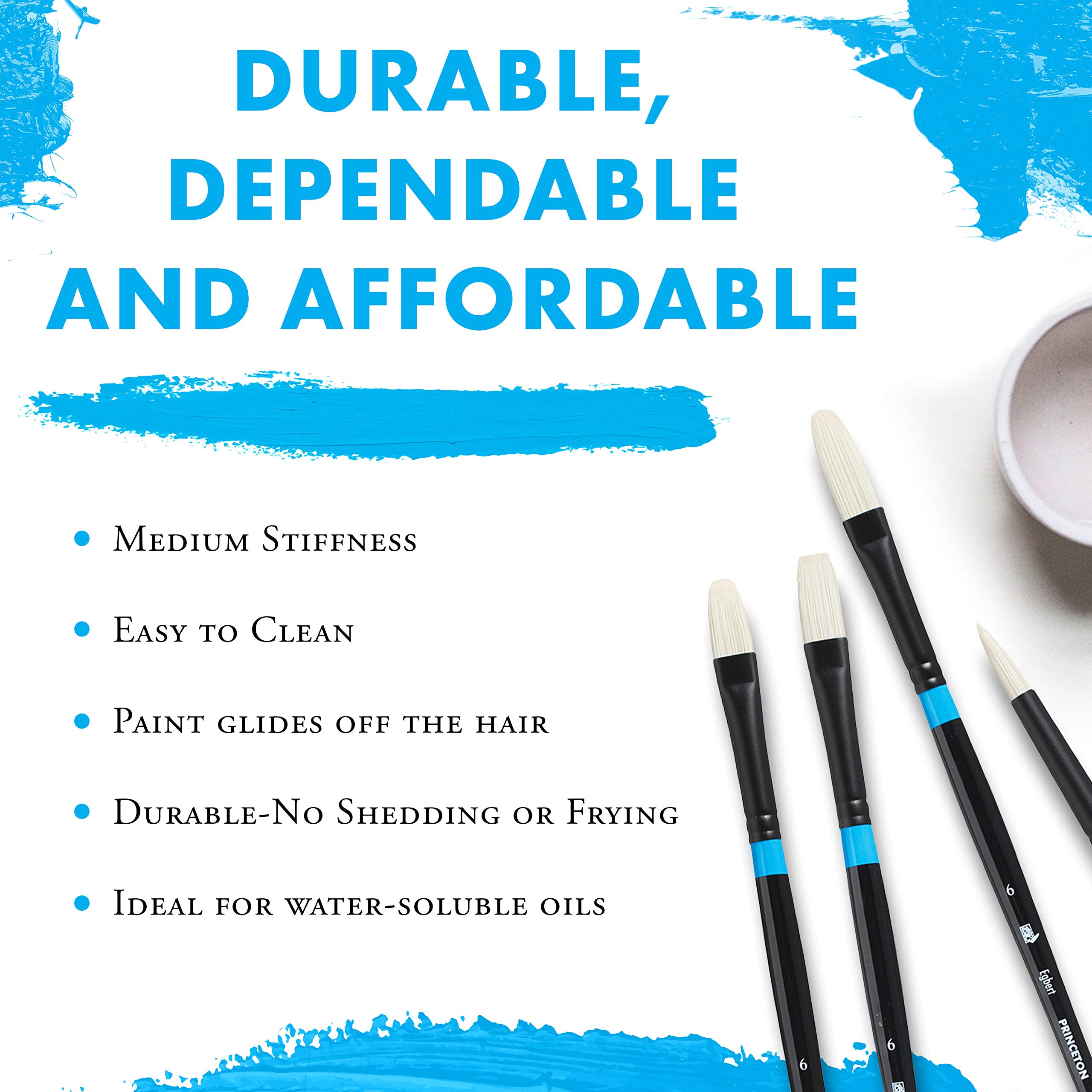 Princeton Aspen Flat Mottler Brush, Synthetic, Short Handle, Size 3 inch, 1 Count - Image 6