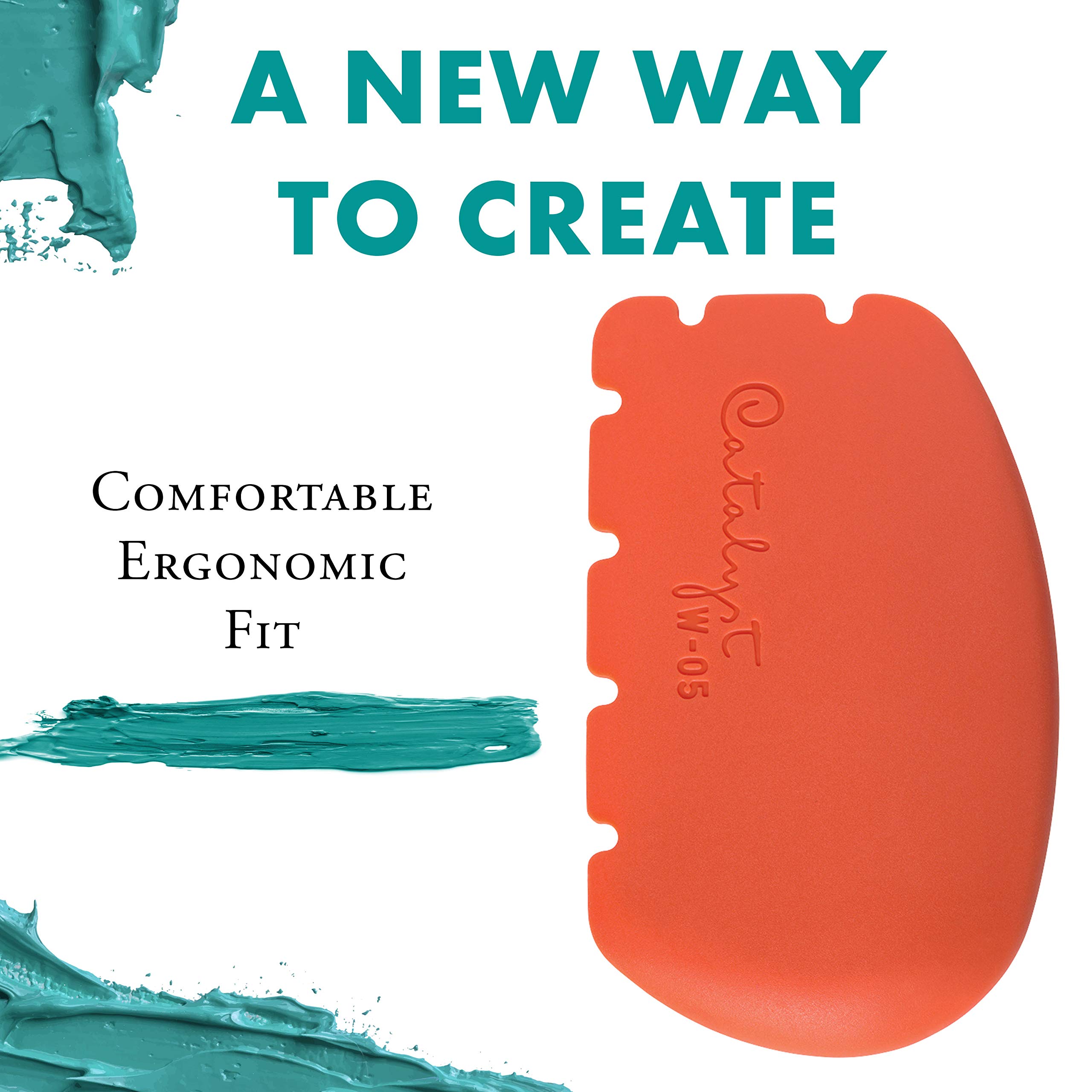 Princeton Catalyst Silicone Wedges, for Artist Paint, Plaster, Clay and Frosting, Wedge No. 5 - Image 4