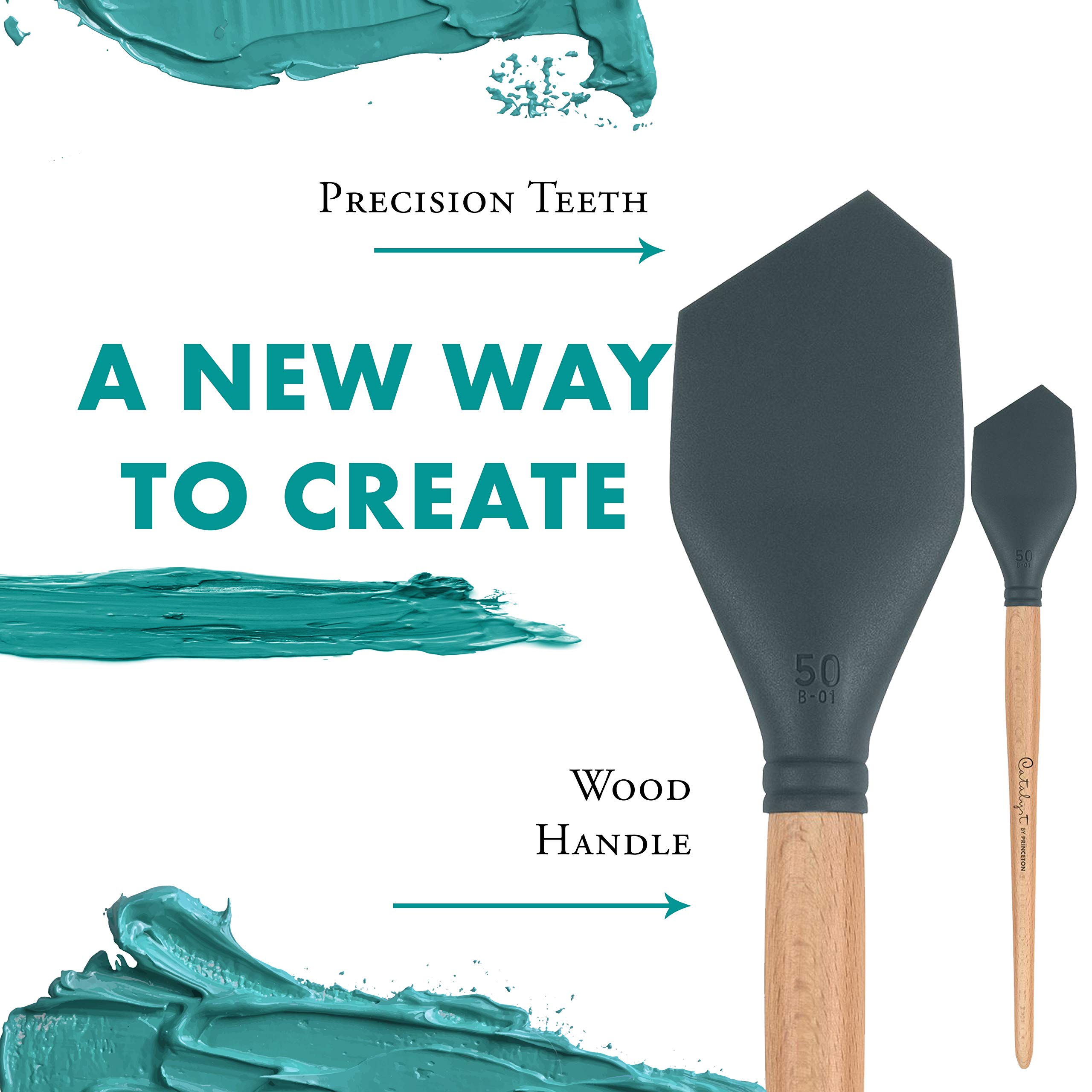 Princeton Catalyst Tool, Blade No. 1, Synthetic, Grey Long Handle, Size 15, 1 Count - Image 4