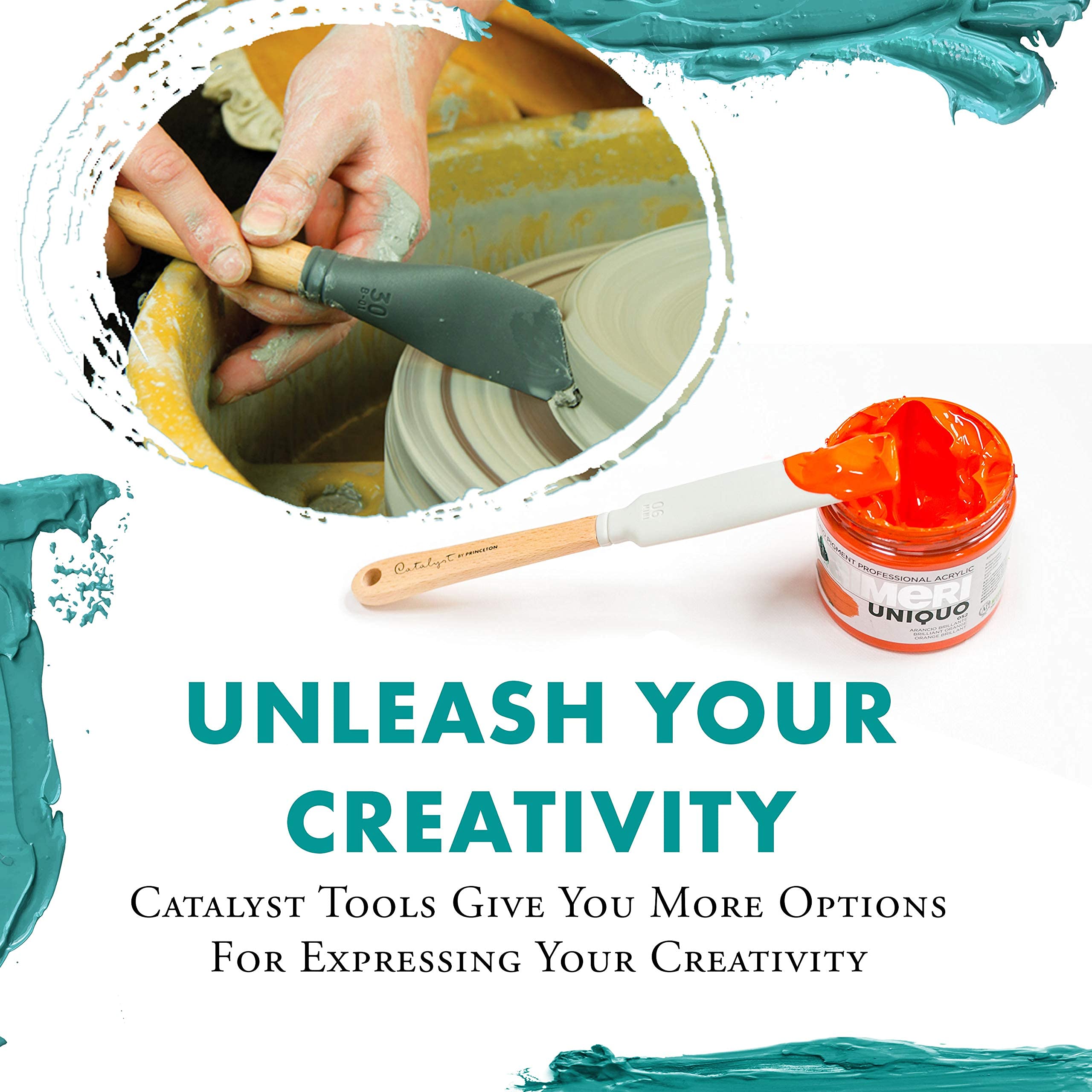 Princeton Catalyst Tool Miniblade No. 1, Synthetic, White, 1 Count - Image 6