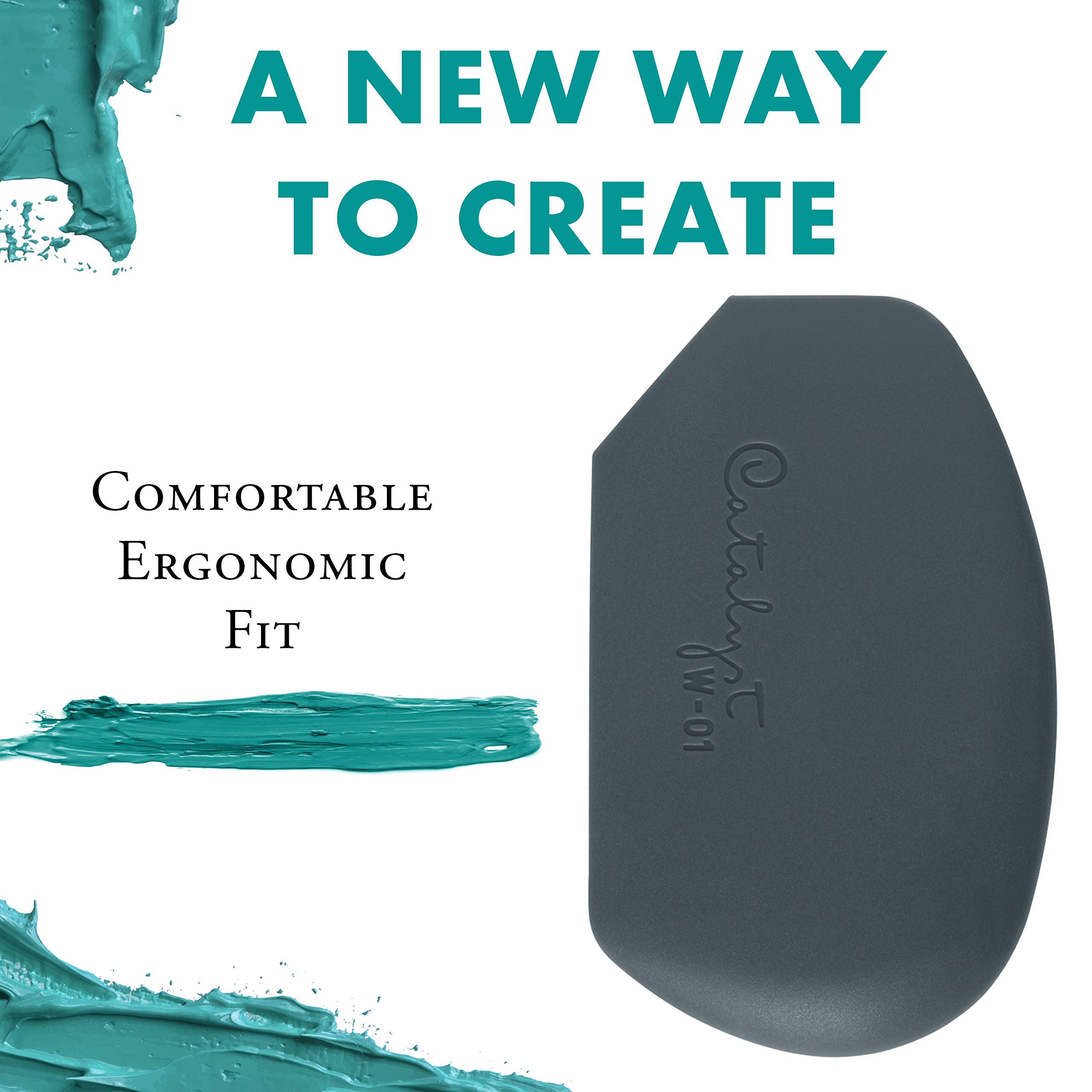 Princeton Catalyst Tools, Art Supplies for Texturizing and Moving Paint, Wedge- Grey - Image 4