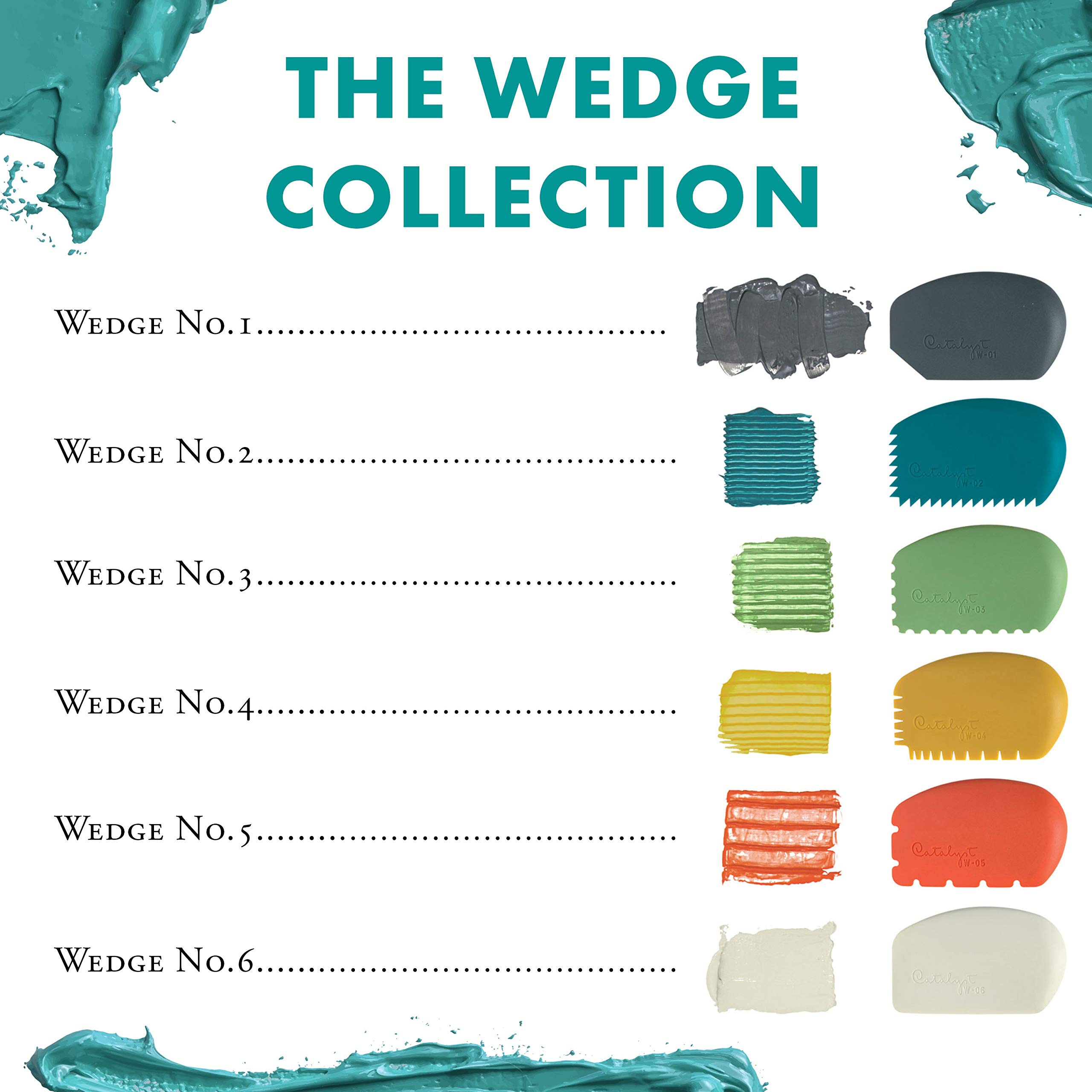 Princeton Catalyst Silicone Wedges, for Artist Paint, Plaster, Clay and Frosting, Wedge No. 5 - Image 5