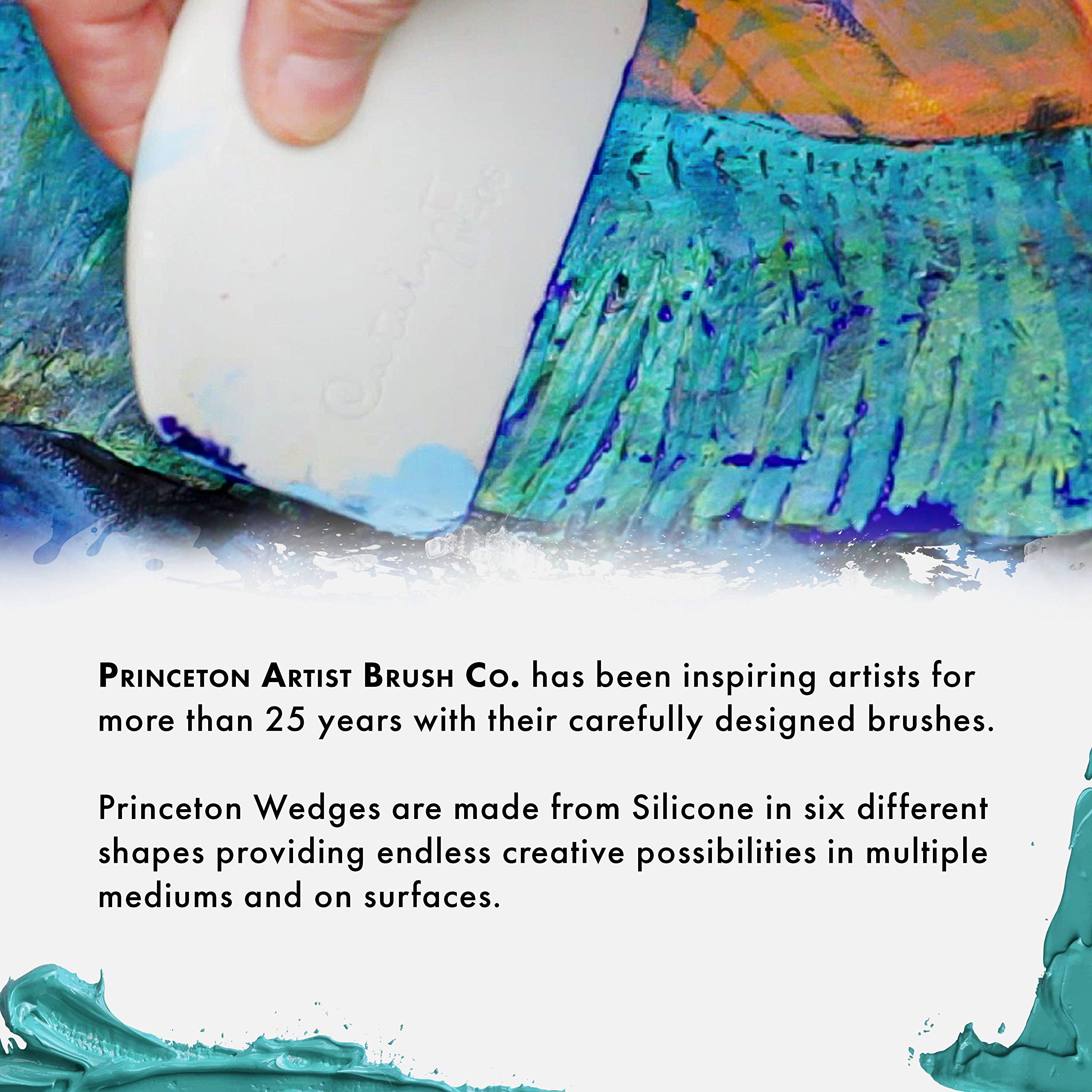 Princeton Catalyst Silicone Wedges, for Artist Paint, Plaster, Clay and Frosting, Wedge No. 5 - Image 7