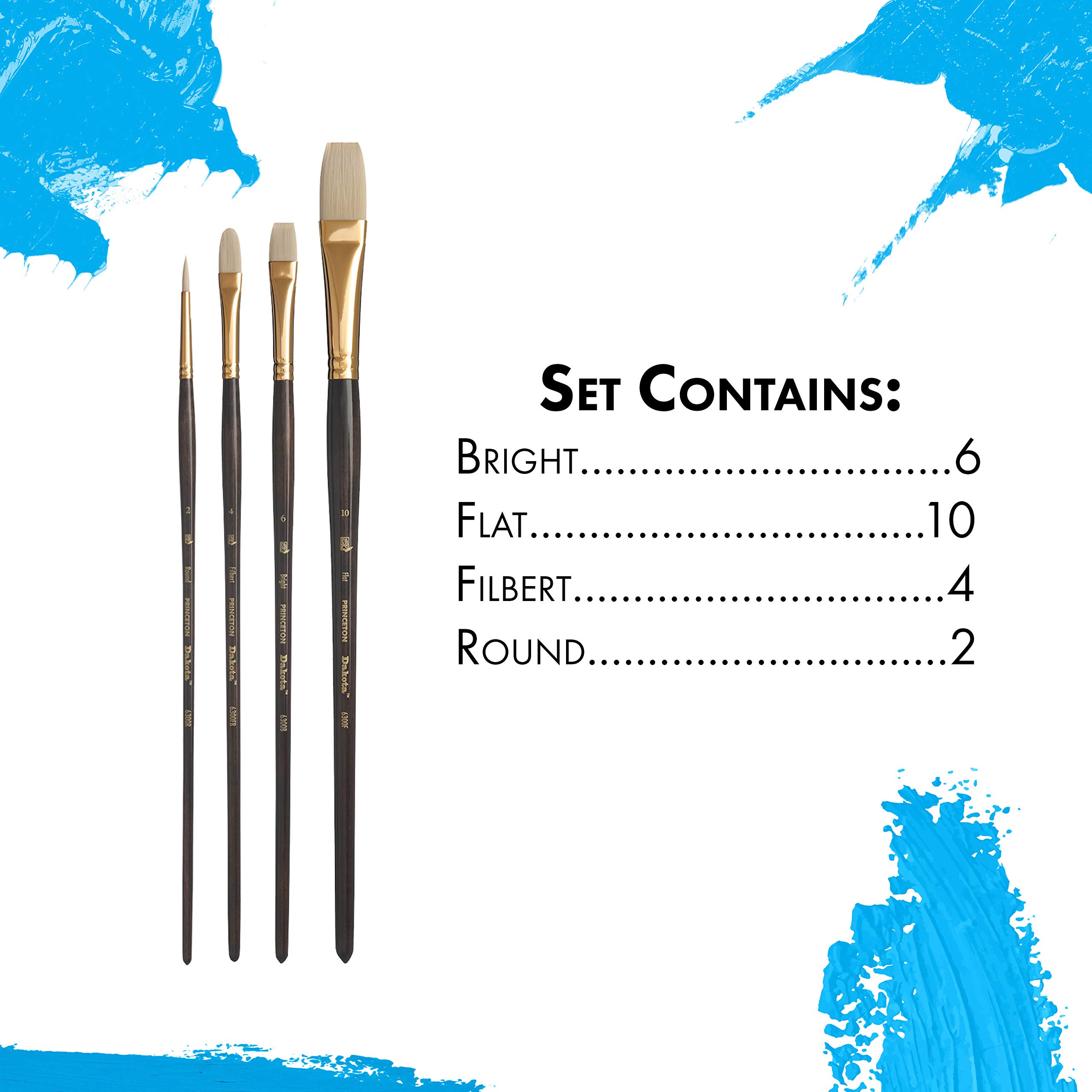 Princeton Dakota Brush Set, Synthetic, 4 Piece, 1 Count - Image 3