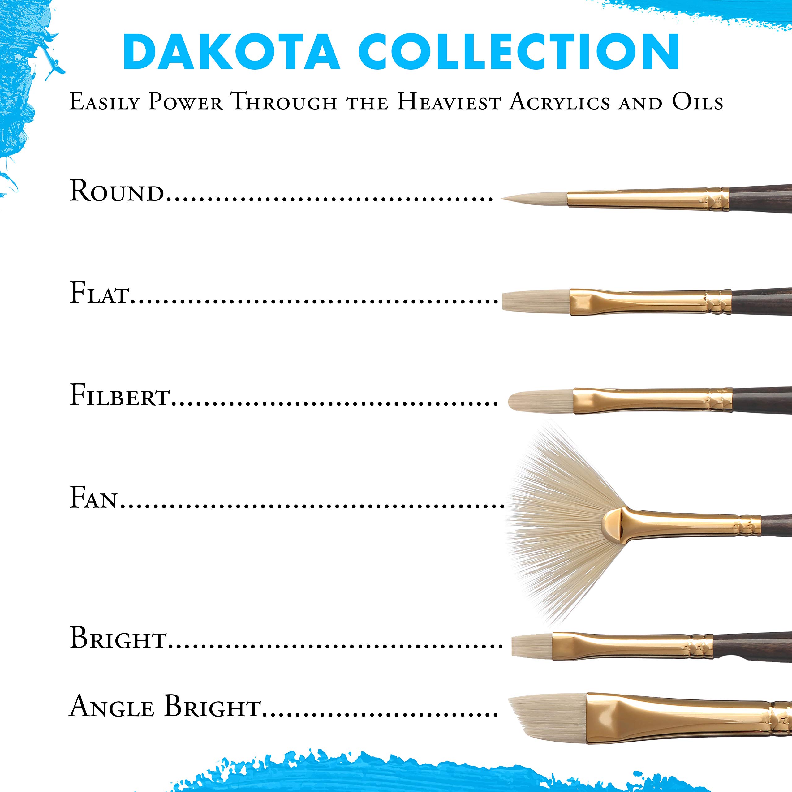 Princeton Dakota Brush Set, Synthetic, 4 Piece, 1 Count - Image 5
