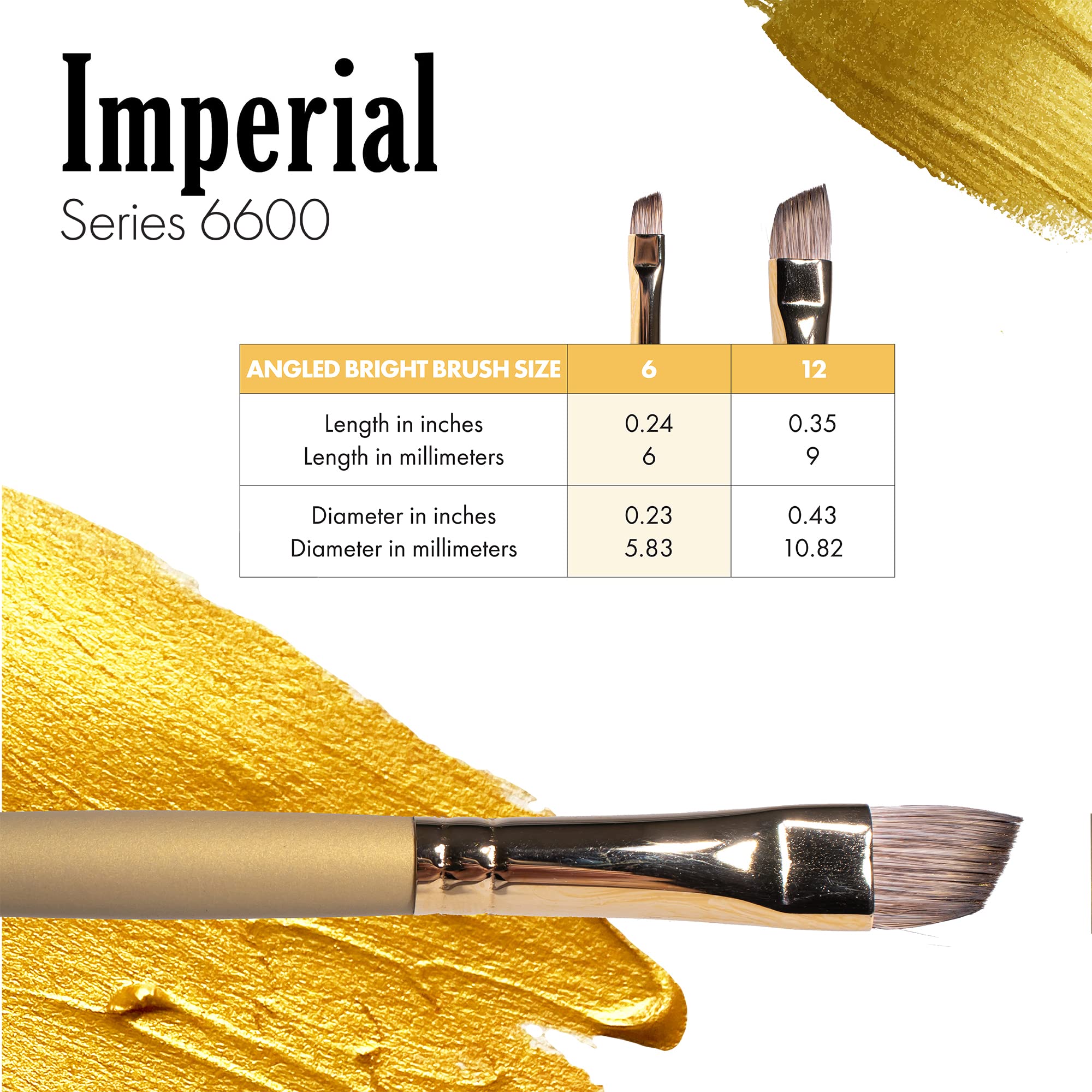 Princeton Imperial Paintbrush, Size 6, Gold - Image 5