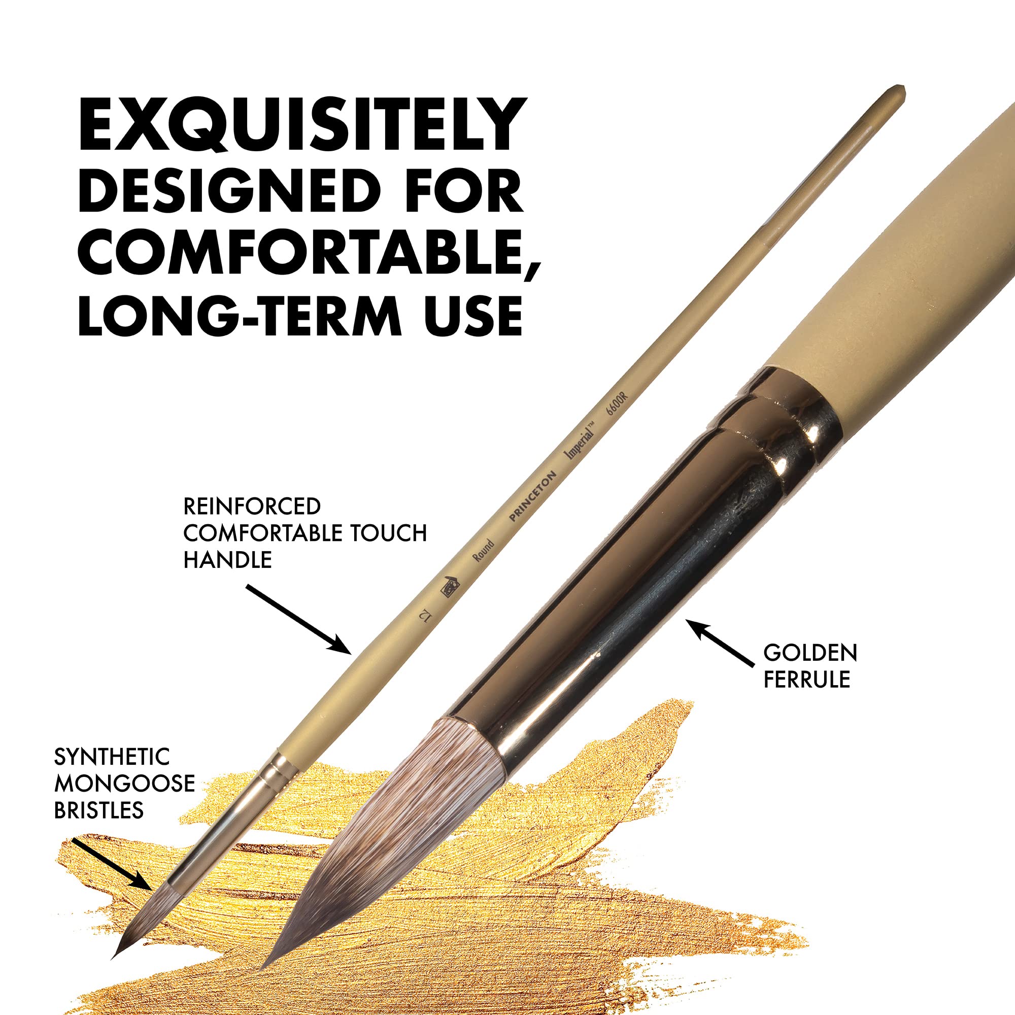 Princeton Imperial Paintbrush, Size 2, Gold - Image 6