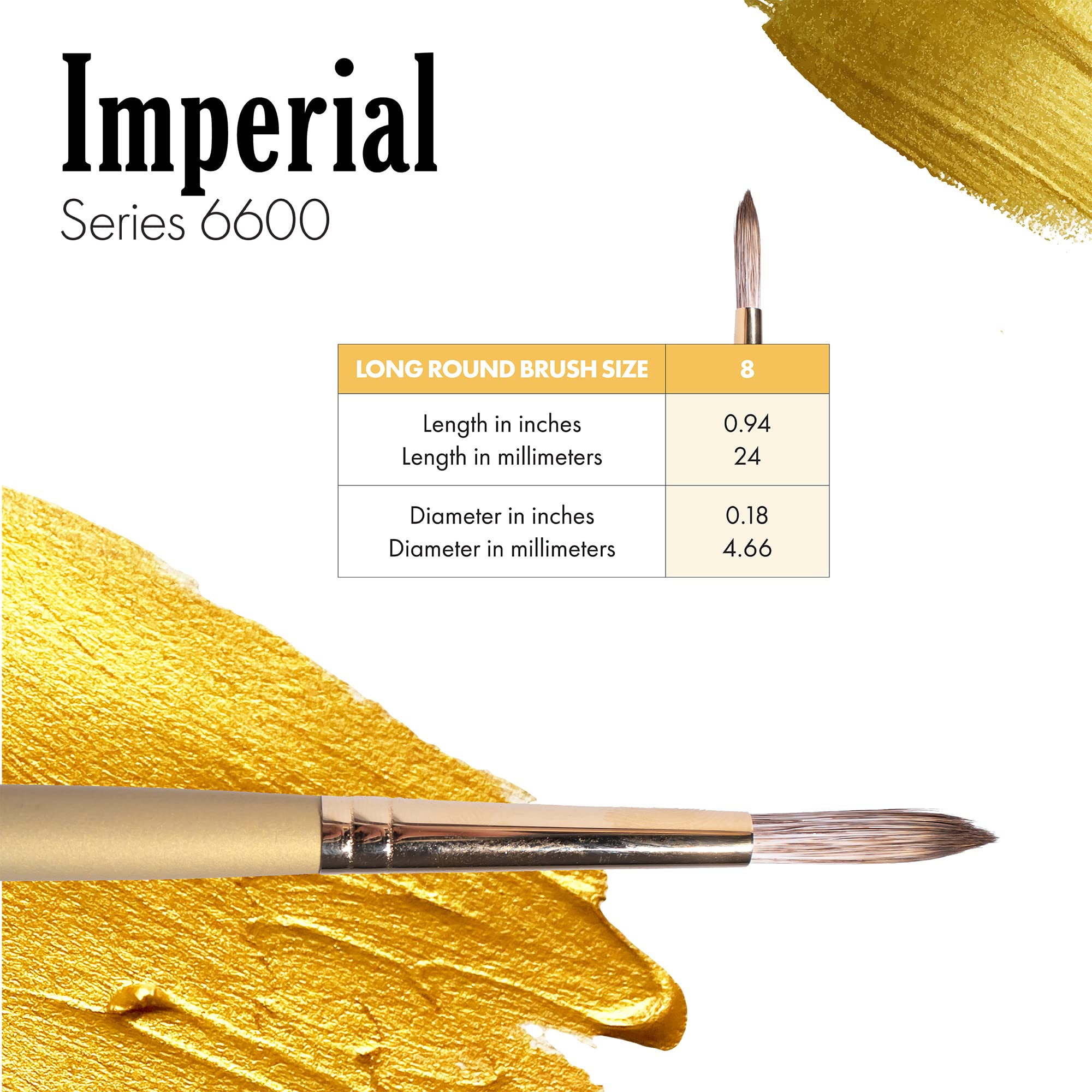 Princeton Imperial Paintbrush, Size 8, Gold - Image 5