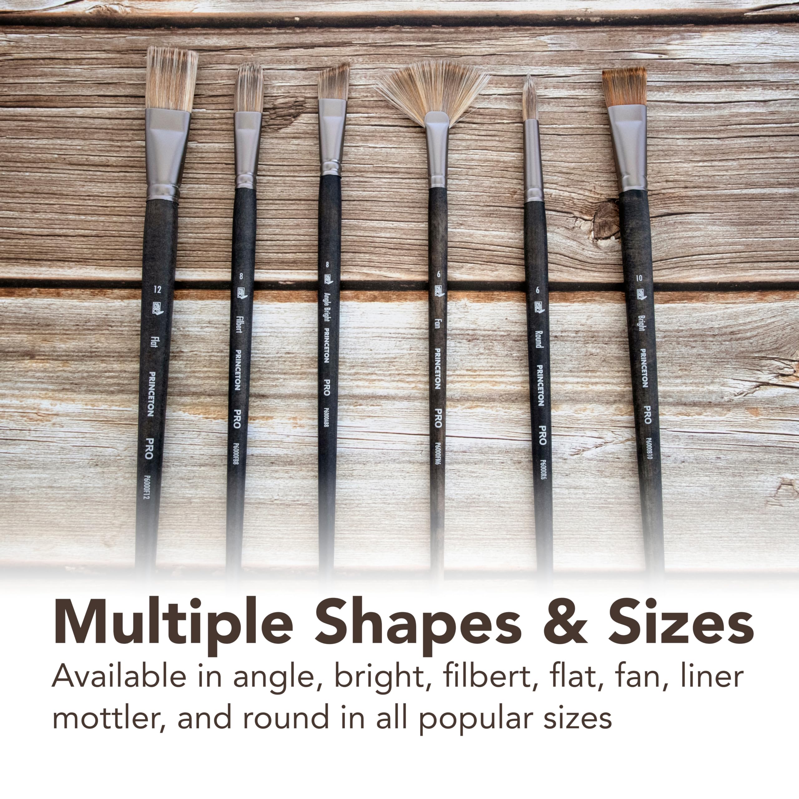 Princeton Pro Series 6000 Synthetic Brush - Bright, Long Handle, Size 10 - Image 7