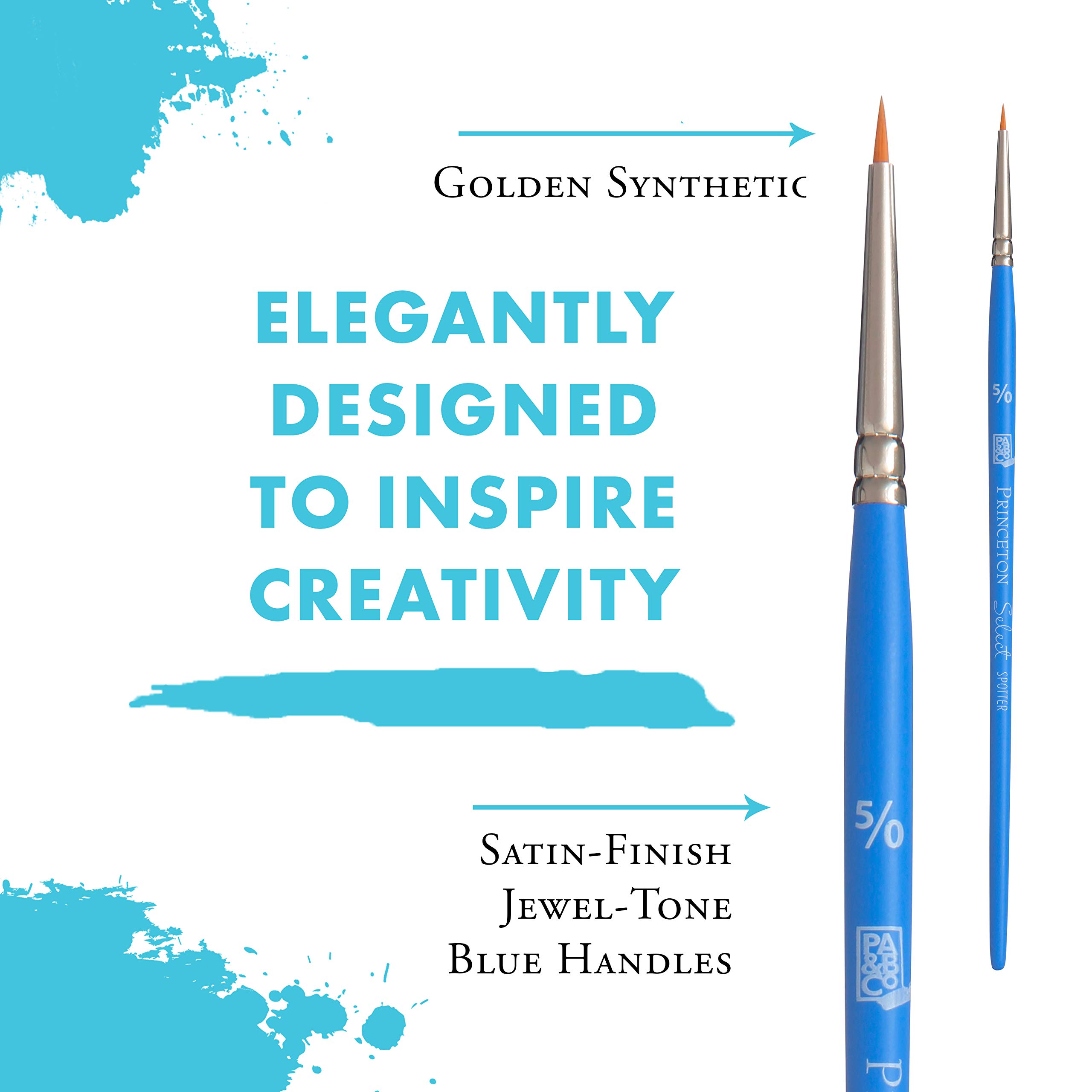 Princeton Select Artiste Spotter Brush, Synthetic, Short Handle, Size 5/0 inch, 1 Count - Image 4