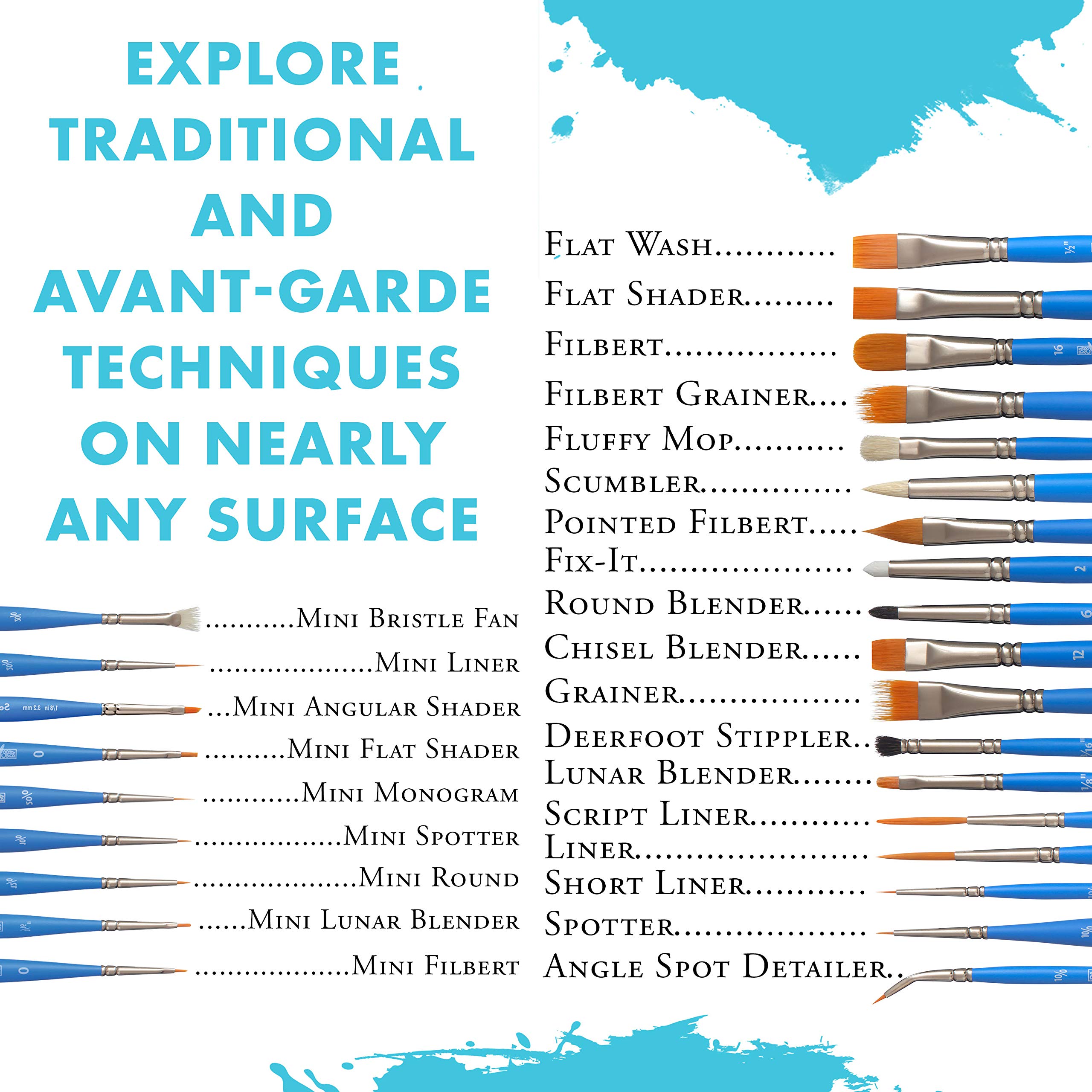 Princeton Select Artiste Spotter Brush, Synthetic, Short Handle, Size 5/0 inch, 1 Count - Image 5