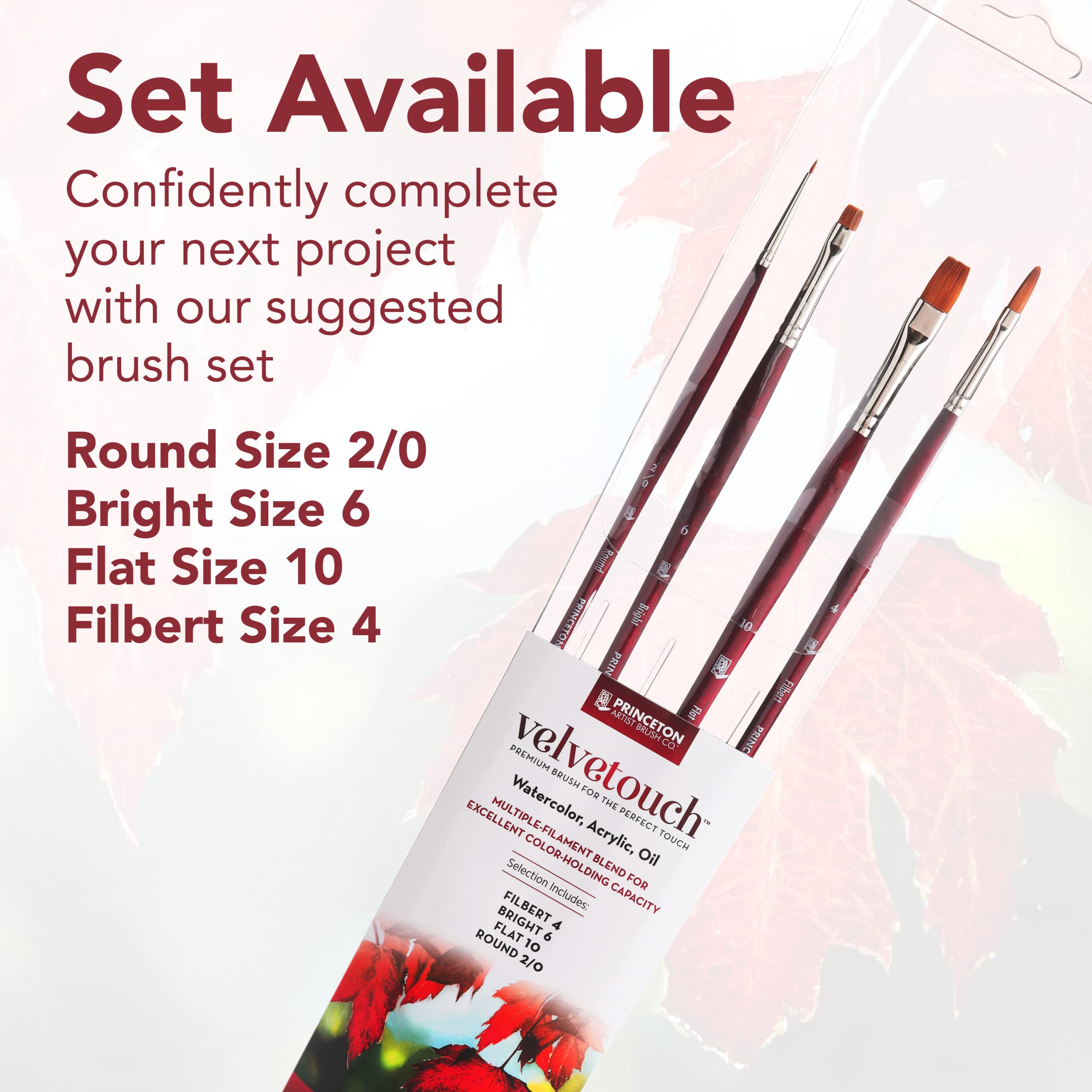 Princeton Velvetouch Jenna Rainey Blooms Brush, Long Handle, Size 12 - Professional Artist Brushes for Mixed Media, Acrylic, Oil - Image 7