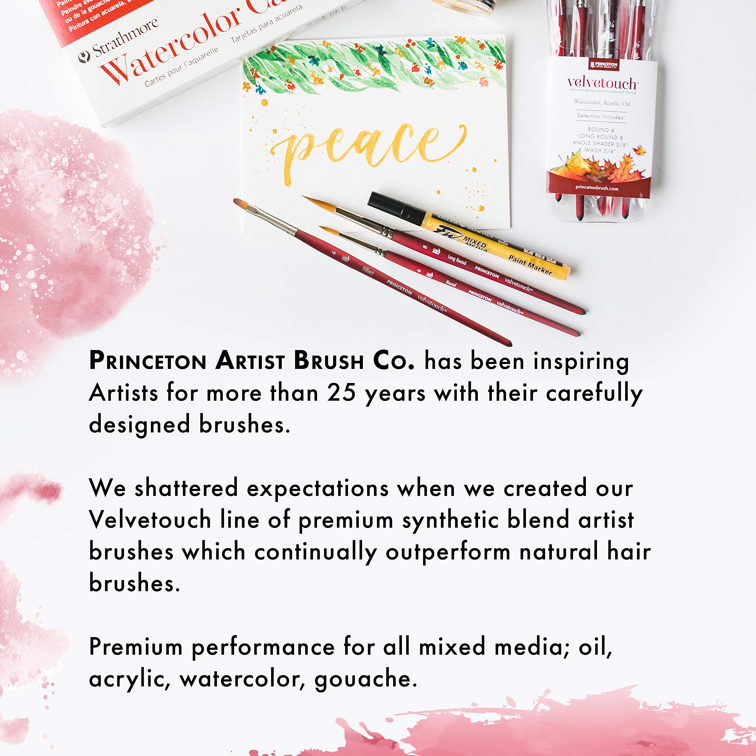 Princeton Velvetouch Long Round Brush, Synthetic, Short Handle, Size 8, 1 Count - Image 6